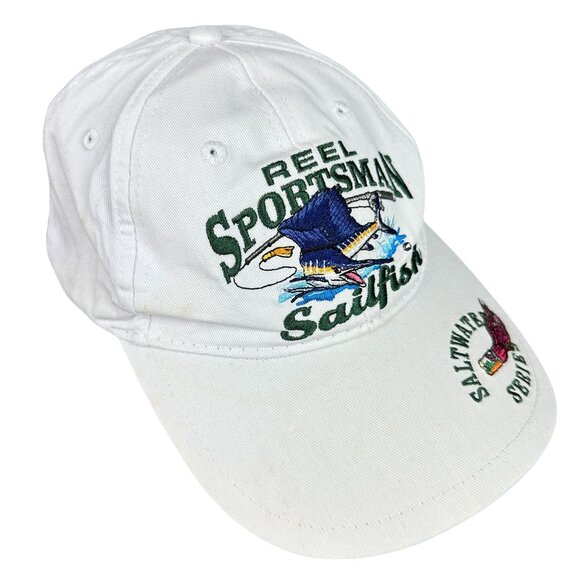 Reel Sportsman Hat One Size Adjustable Saltfish Saltwater Series Embroidered - Picture 3 of 11